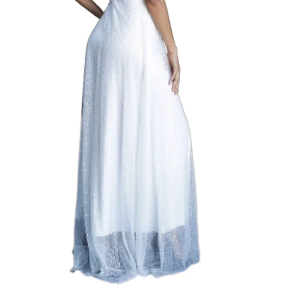 NWT Jovani 66434ASC Prom Dress White Size 8 - Picture 4 of 5